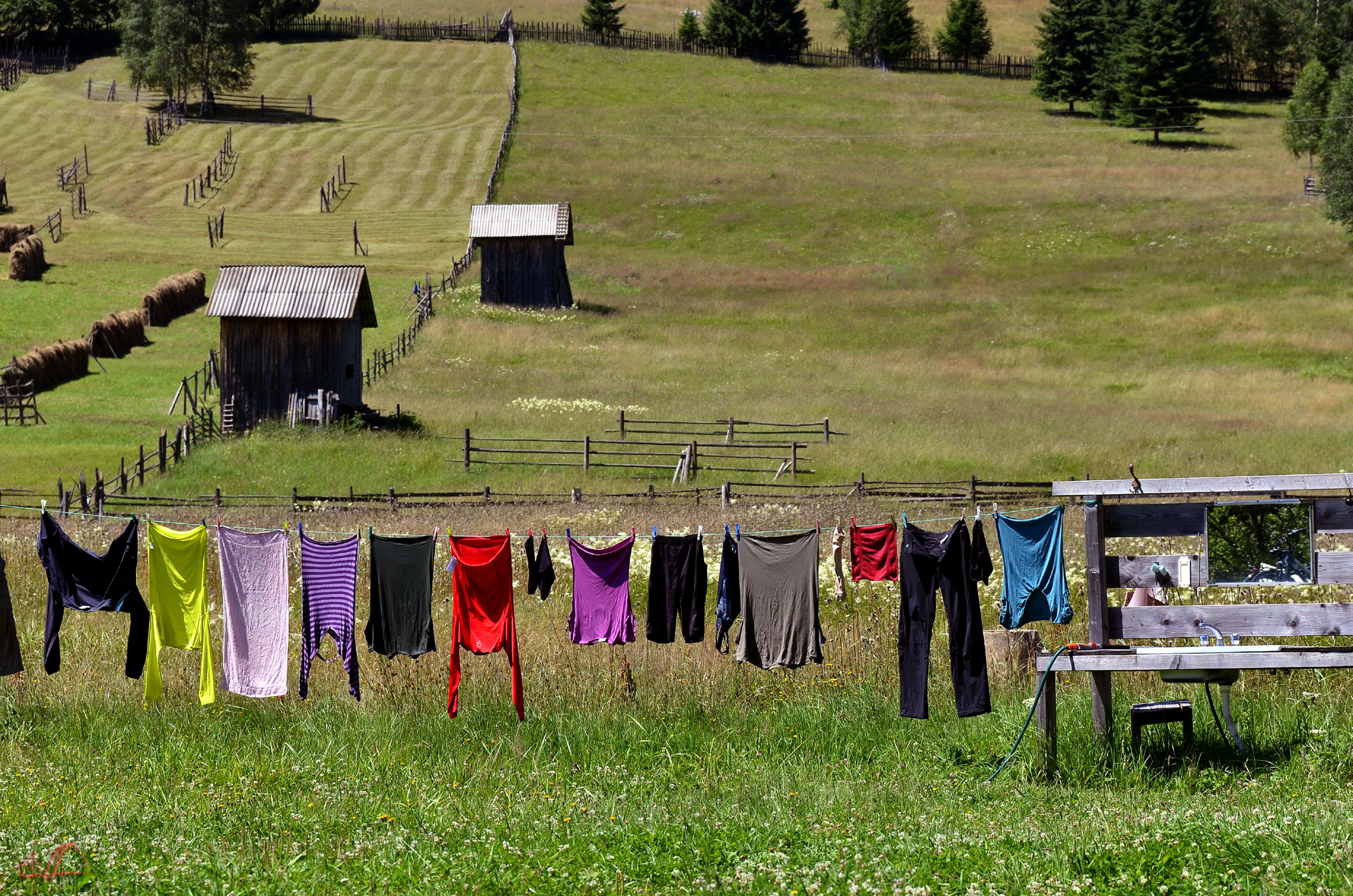 W&auml;sche auf der Leine