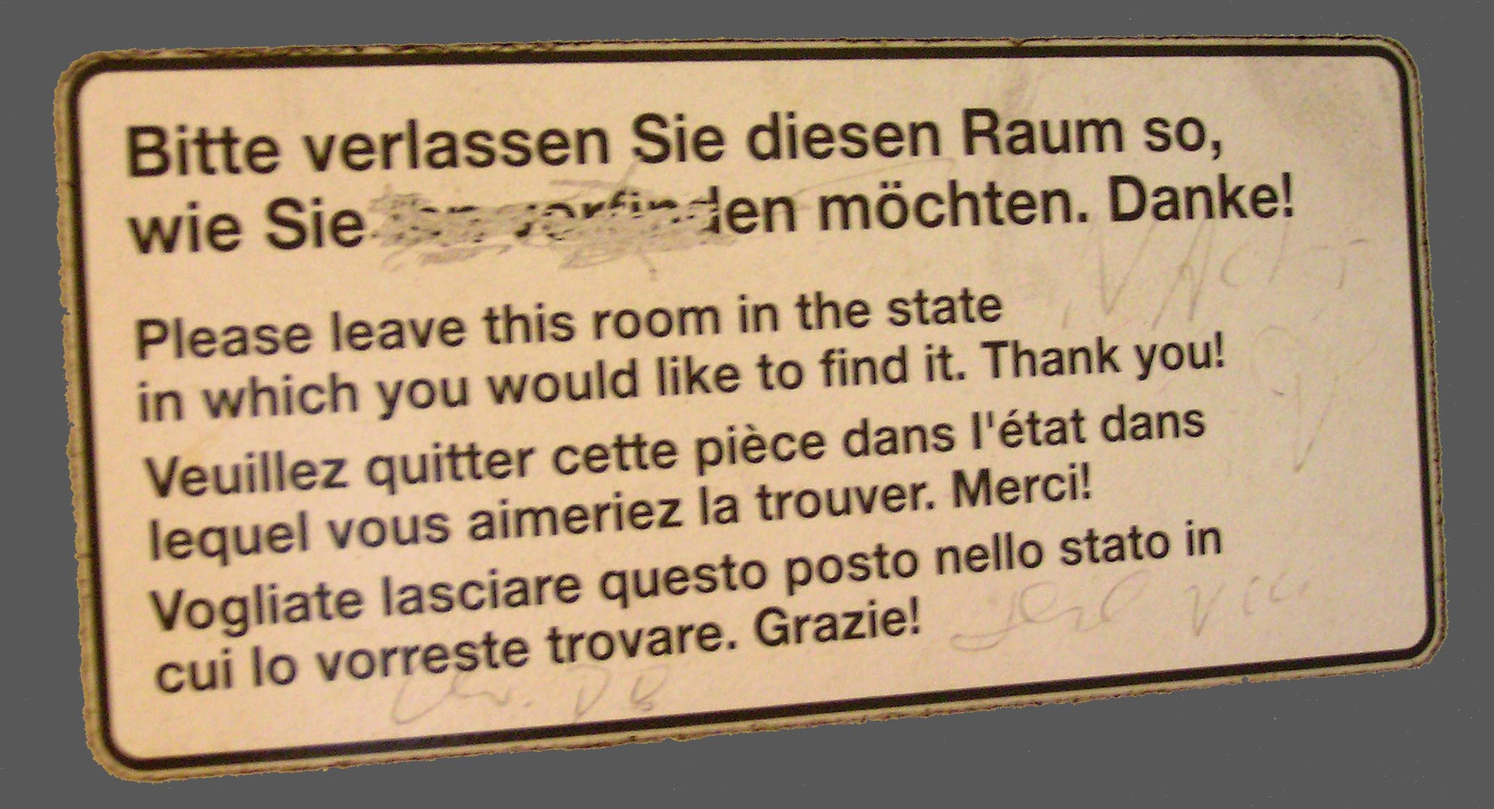 Verlassen Sie den Raum wie Sie m&ouml;chten